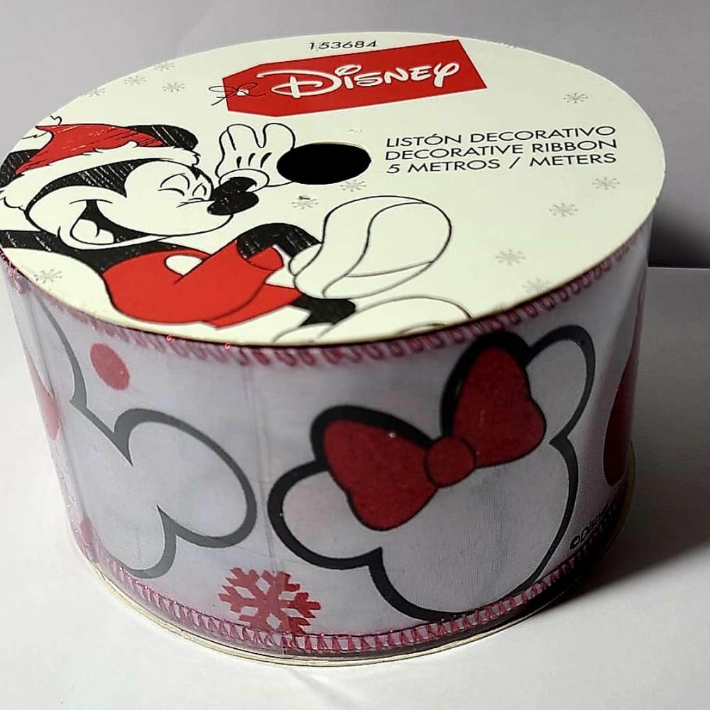 Disney Mickey and Minnie Christmas Decorative Ribbon